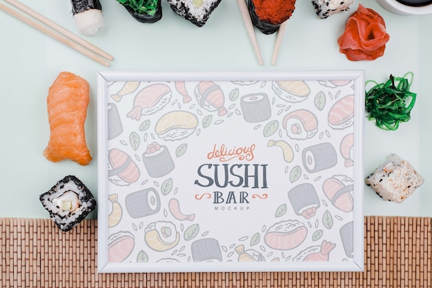 Sushi rolt met frame