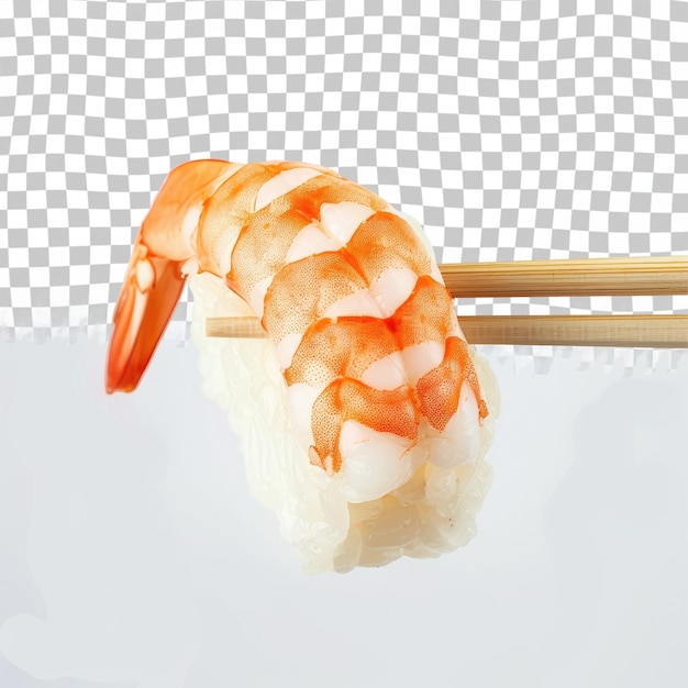 PSD sushi siedzi na białej powierzchni z liczbą 3