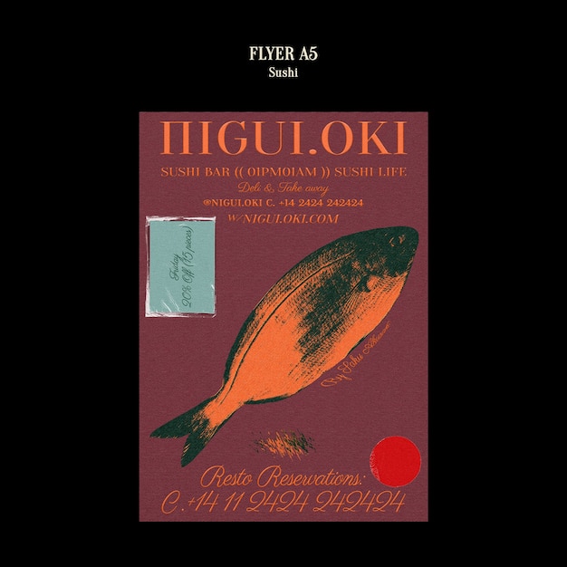 Дизайн шаблона для суши