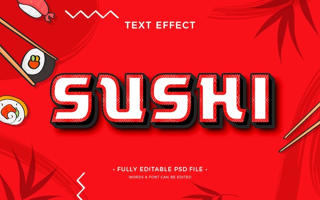 Effetto testo sushi