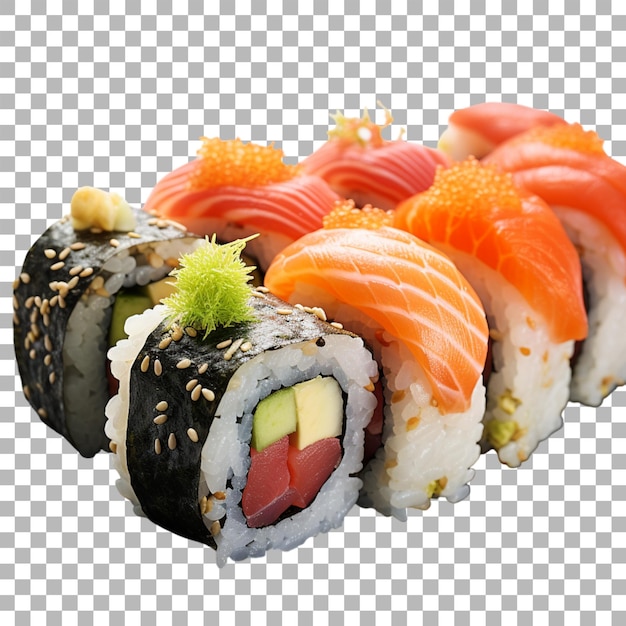 Sushi su sfondo trasparente