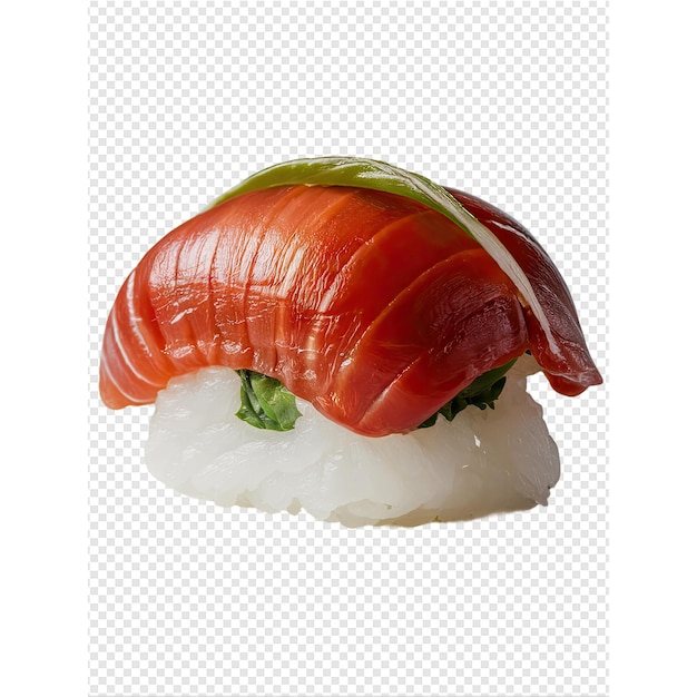 PSD un sushi con una foglia verde sopra