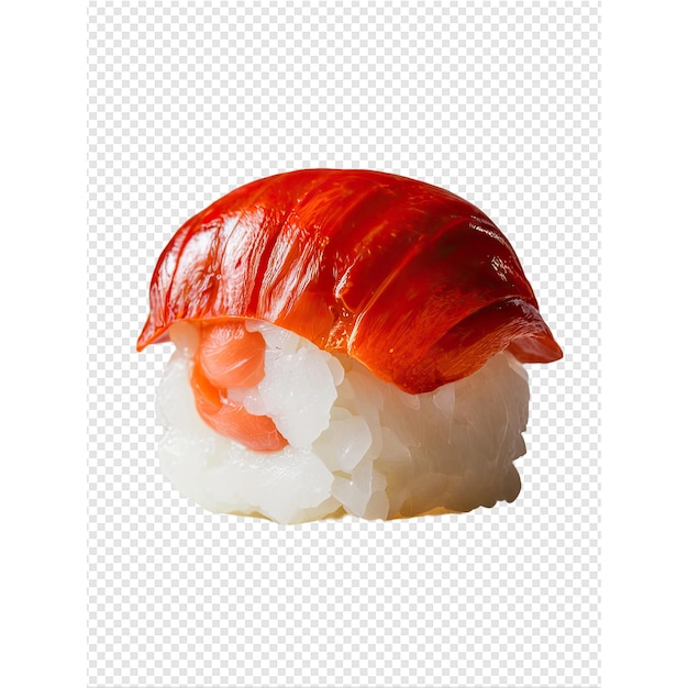 PSD a sushi with a red shell on it