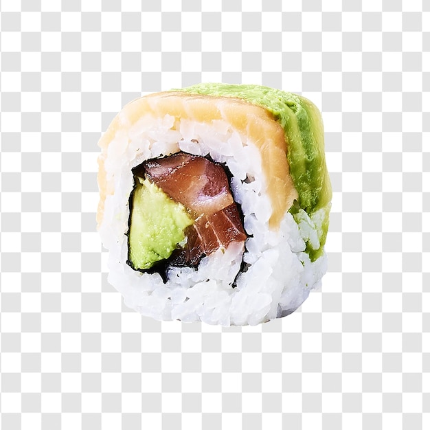 PSD sushisashimi_rainbow_salmonavocado