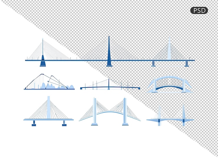 PSD suspension cable bridge