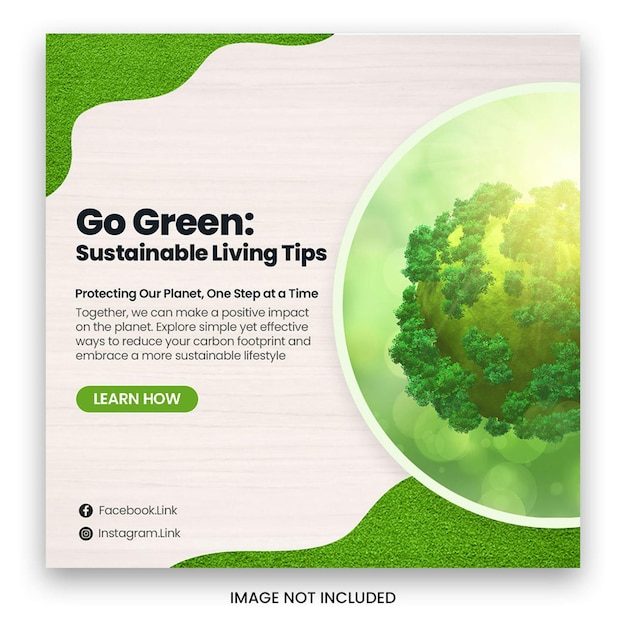 Sustainability and Green Social Media Poster
