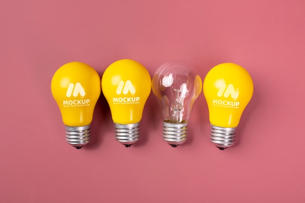 Sustainable alternative light bulb mockup