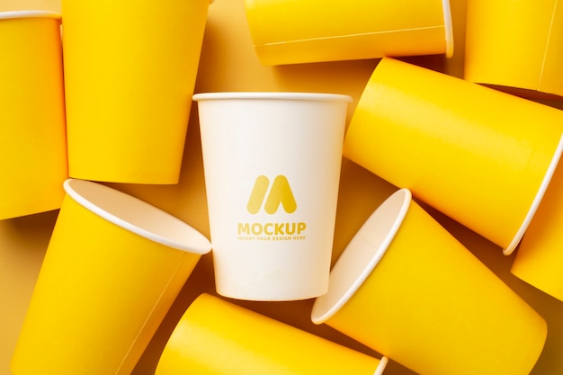 PSD sustainable alternative papaer cup  mockup