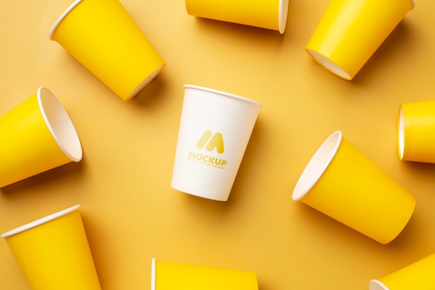 Sustainable alternative papaer cup  mockup