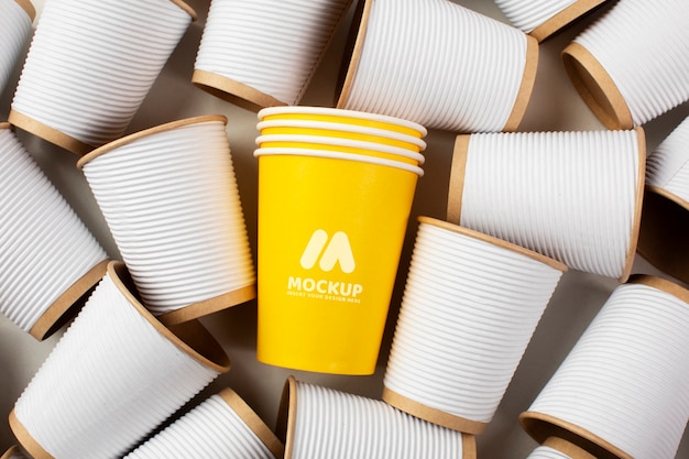 PSD sustainable alternative papaer cup  mockup