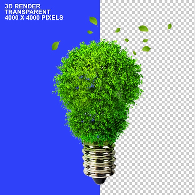 PSD sustainable energy campaign hand with earth in glass bulb