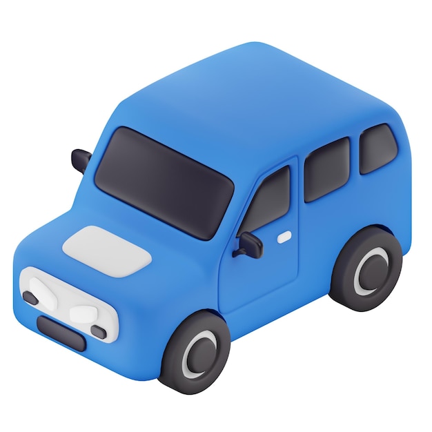 SUV auto 3D-pictogram voor auto en voertuig