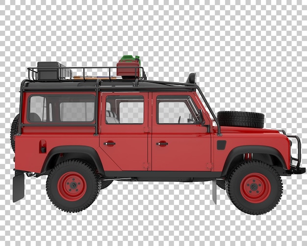 SUV na przezroczystym tle. renderowania 3D - ilustracja