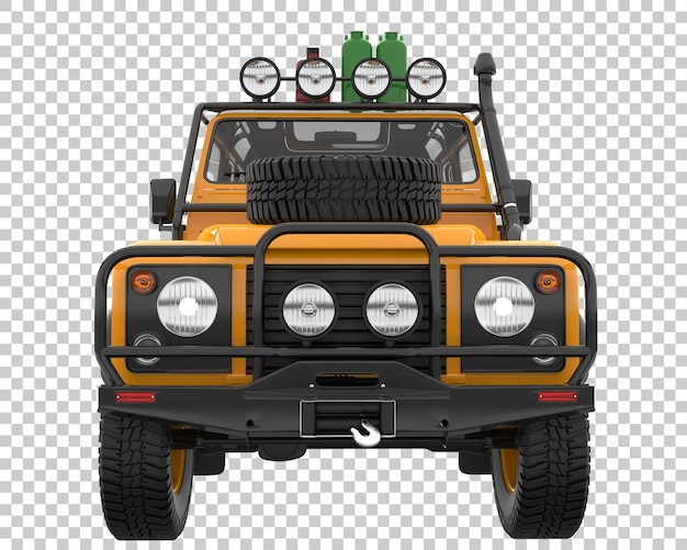 SUV na przezroczystym tle. renderowania 3D - ilustracja