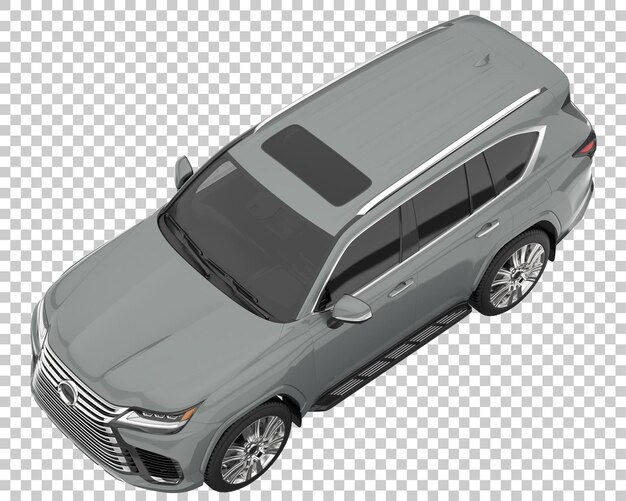 SUV na przezroczystym tle. renderowania 3D - ilustracja