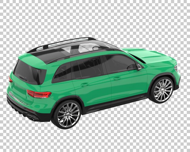 PSD 透明な背景に suv。 3 d レンダリング - イラスト