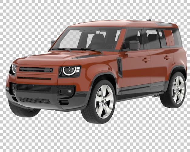 PSD 透明な背景に suv。 3 d レンダリング - イラスト