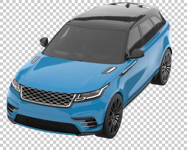 PSD 透明な背景に suv。 3 d レンダリング - イラスト