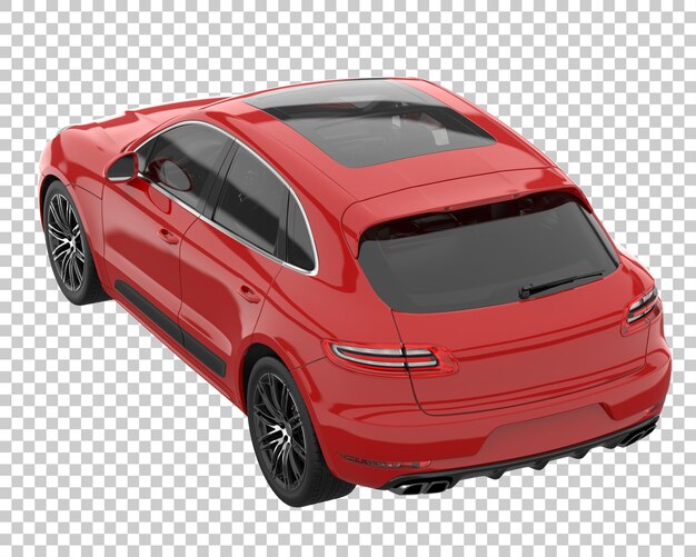 PSD 透明な背景に suv。 3 d レンダリング - イラスト