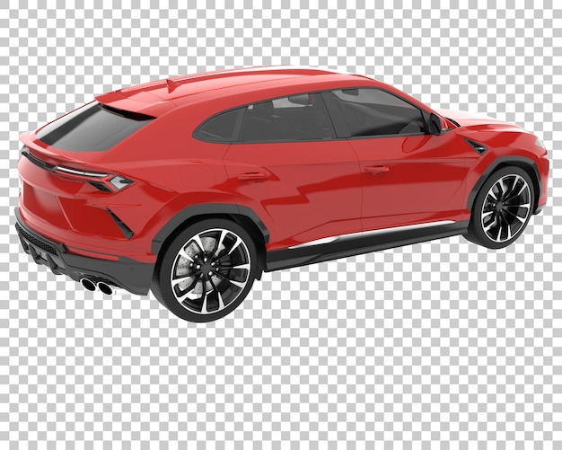 透明な背景に suv。 3 d レンダリング - イラスト