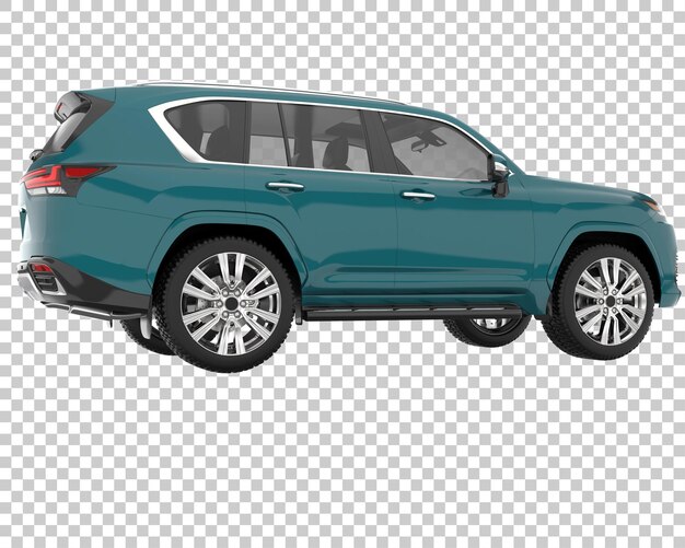 透明な背景に suv。 3 d レンダリング - イラスト