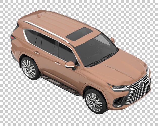 PSD 透明な背景に suv。 3 d レンダリング - イラスト