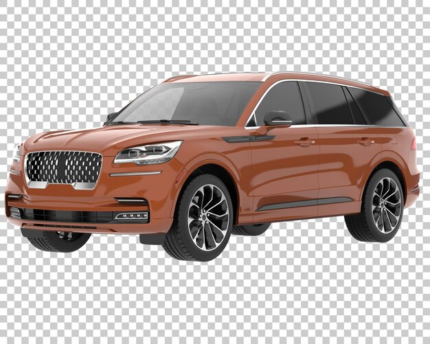 透明な背景に suv。 3 d レンダリング - イラスト