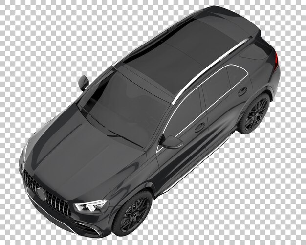 透明な背景に suv。 3 d レンダリング - イラスト