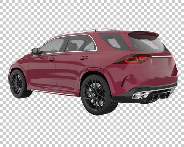 透明な背景に suv。 3 d レンダリング - イラスト