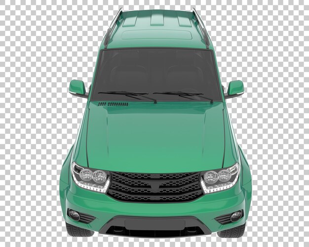 透明な背景に suv。 3 d レンダリング - イラスト