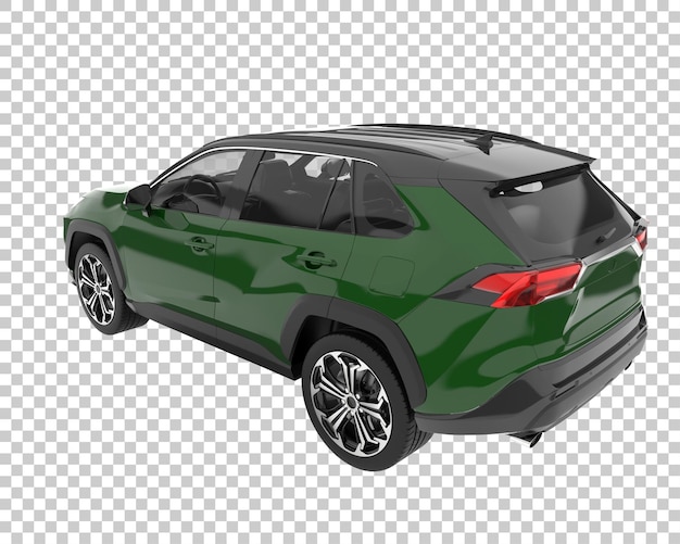 透明な背景に suv。 3 d レンダリング - イラスト