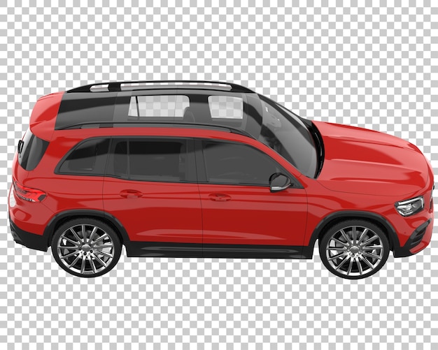 SUV op transparante achtergrond. 3D-rendering - illustratie