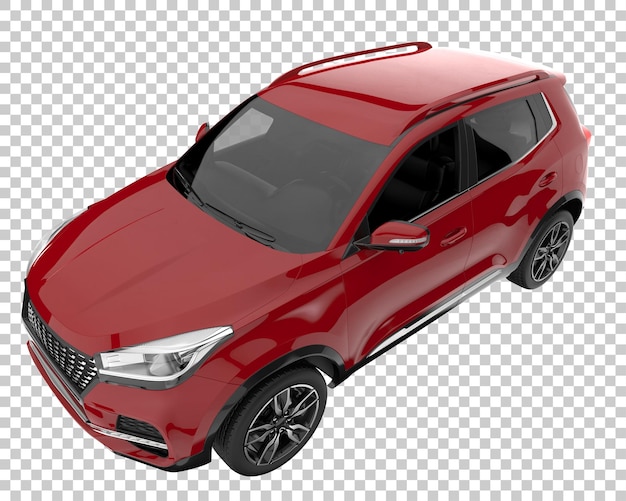 Suv op transparante achtergrond. 3d-rendering - illustratie