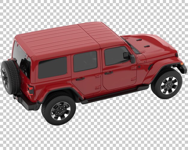 PSD suv op transparante achtergrond. 3d-rendering - illustratie