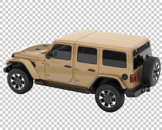 Suv op transparante achtergrond. 3d-rendering - illustratie