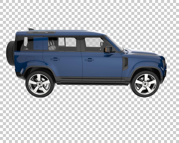 PSD suv op transparante achtergrond. 3d-rendering - illustratie