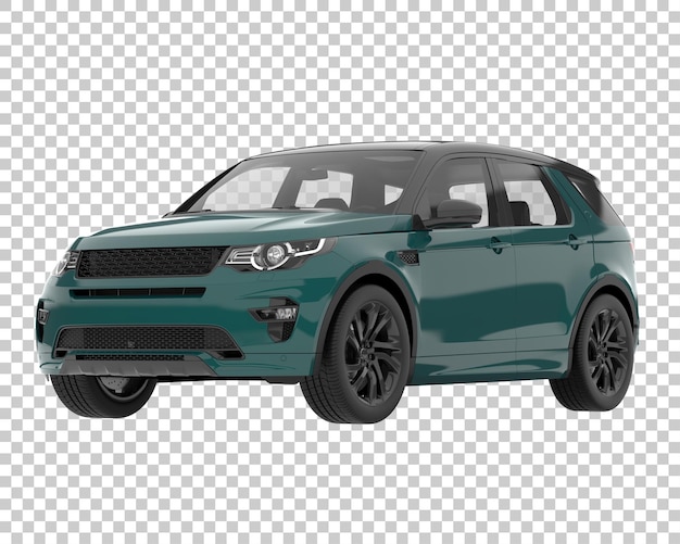 SUV op transparante achtergrond. 3D-rendering - illustratie