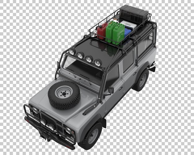 PSD suv op transparante achtergrond. 3d-rendering - illustratie