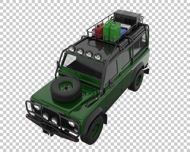 PSD suv op transparante achtergrond. 3d-rendering - illustratie