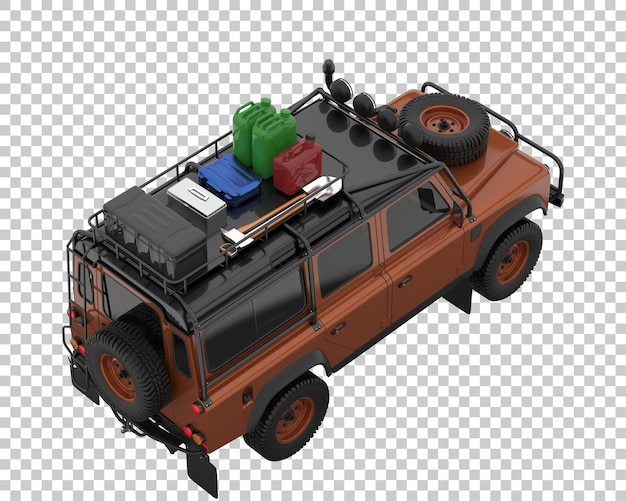 PSD suv op transparante achtergrond. 3d-rendering - illustratie