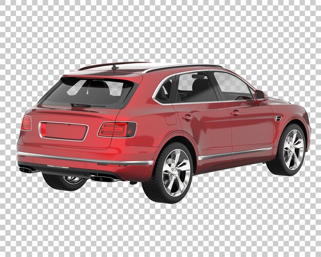 PSD suv op transparante achtergrond. 3d-rendering - illustratie