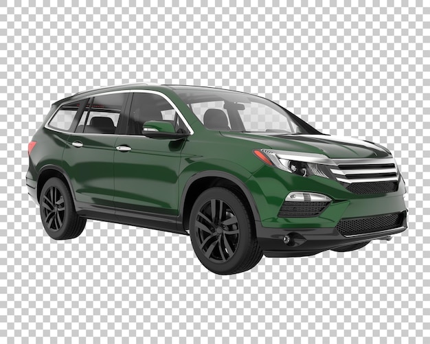 SUV op transparante achtergrond. 3D-rendering - illustratie