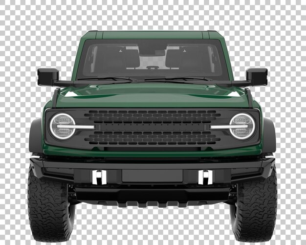 Suv op transparante achtergrond. 3d-rendering - illustratie