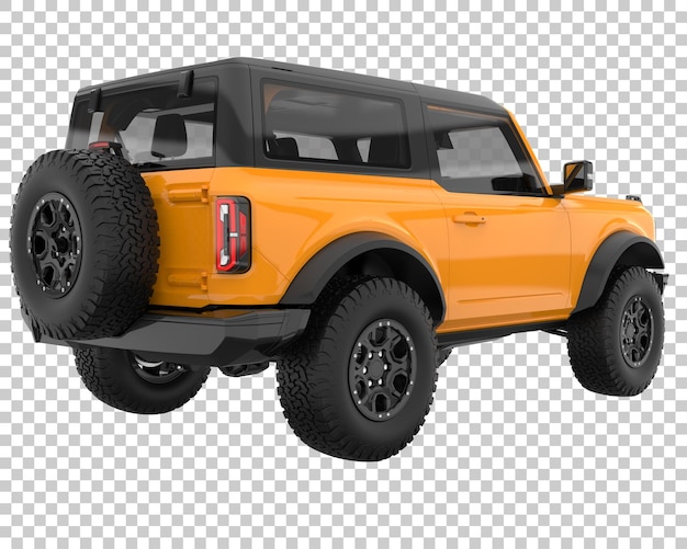 Suv op transparante achtergrond. 3d-rendering - illustratie