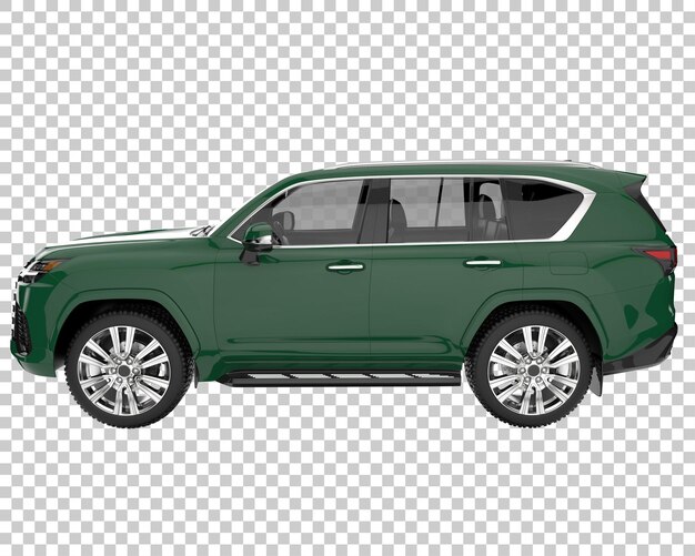 PSD suv op transparante achtergrond. 3d-rendering - illustratie