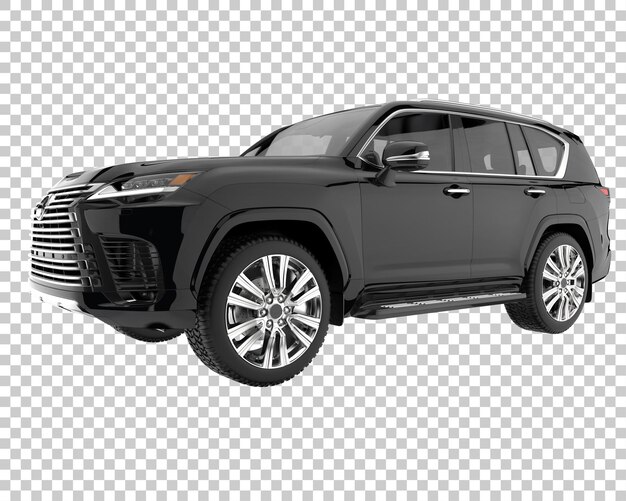 Suv op transparante achtergrond. 3d-rendering - illustratie