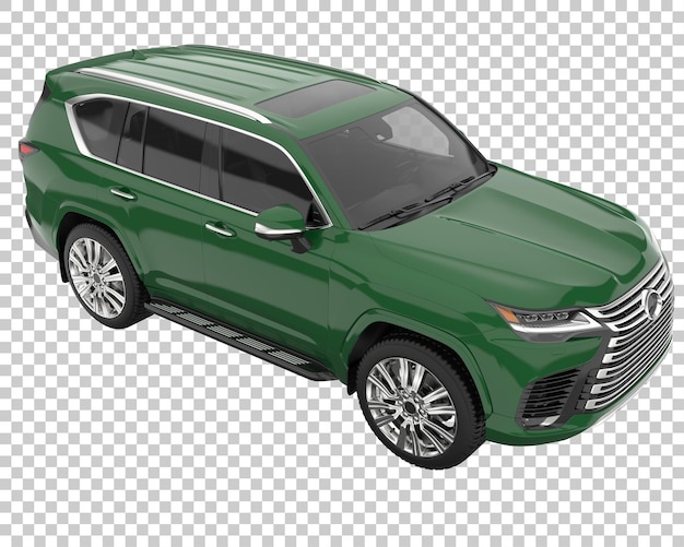 Suv op transparante achtergrond. 3d-rendering - illustratie