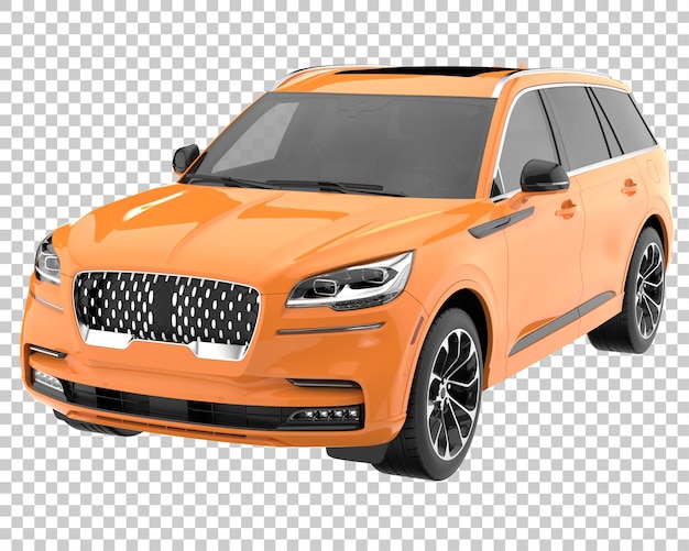 Suv op transparante achtergrond. 3d-rendering - illustratie