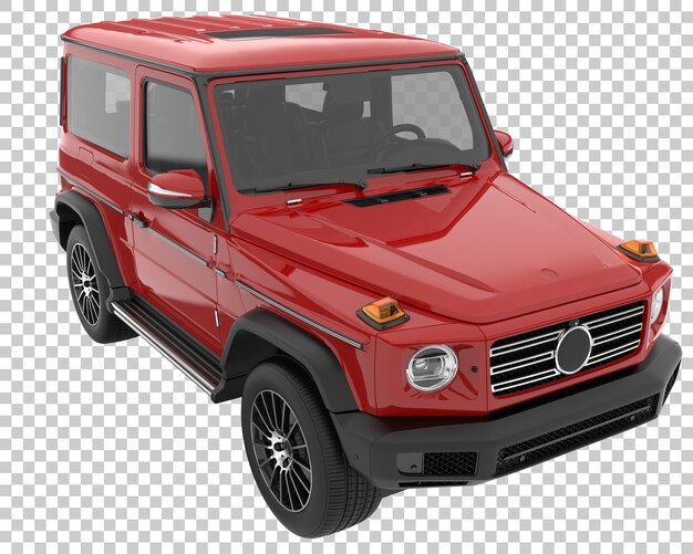 Suv op transparante achtergrond. 3d-rendering - illustratie