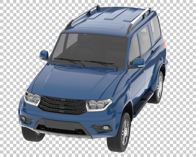 Suv op transparante achtergrond. 3d-rendering - illustratie